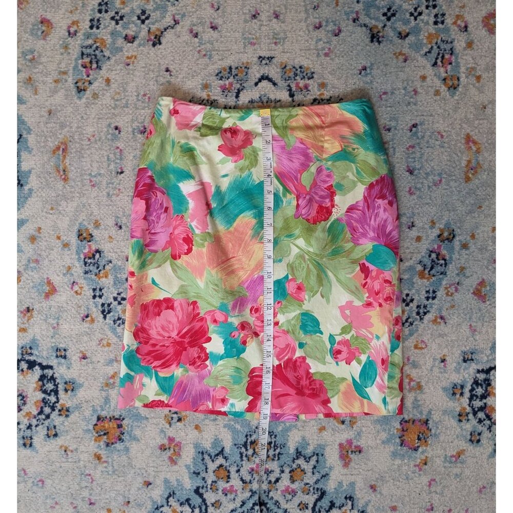 Vintage‎ 90's y2k Talbots Cotton Floral Skirt - 6 - Made in USA - Picture 9 of 9